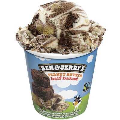 Crème Glacée avec Peanut Butter Half Baked sans OGM
