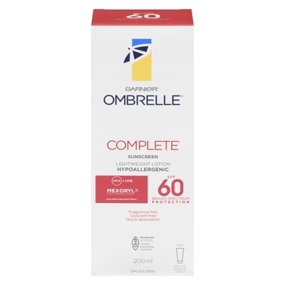Garnier Complete Sunscreen Lightweight Lotion Spf 60 Broad-Spectrum Protection Uva + Uvb 200 ml, $12.82/100ml