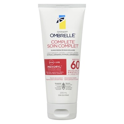 Garnier Soin complet écran solaire lotion légère fps 60 protection à large spectre uva + uvb 200 ml, 12,82 $/100ml