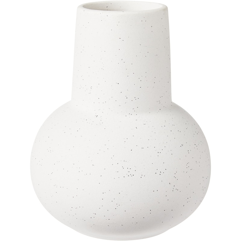 Small White Speckled Vase