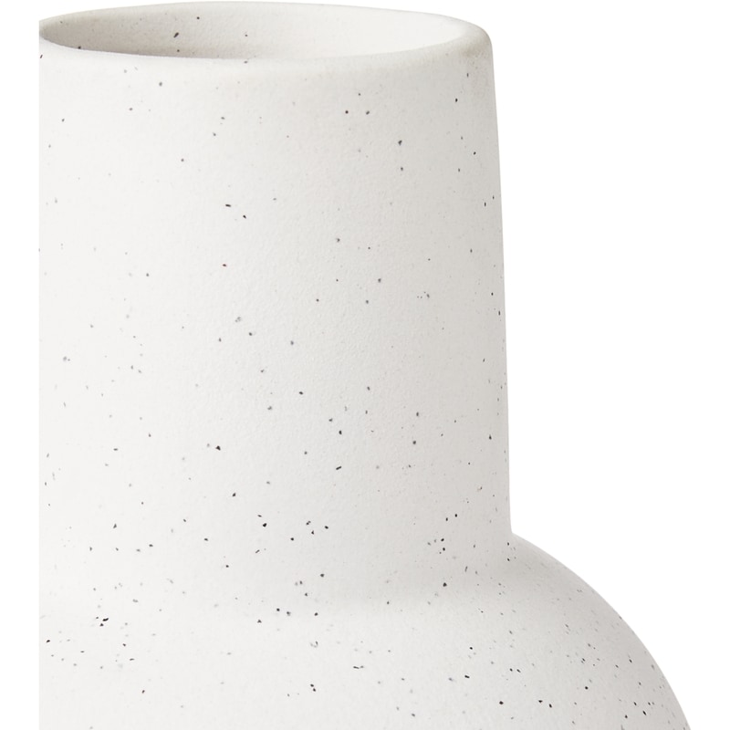 Small White Speckled Vase