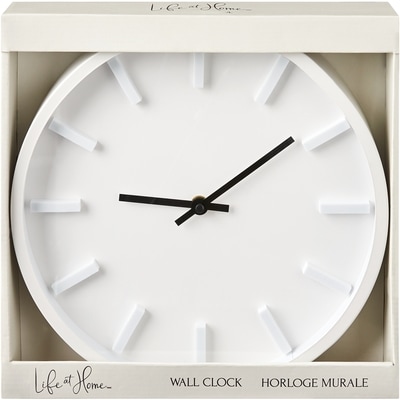 Life at Home Modern White Wall Clock 1 ea, $20.00/1ea