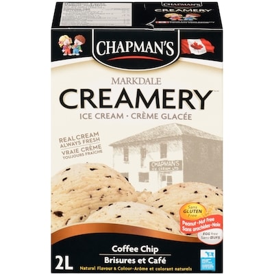 Chapman’s Markdale Creamery Brisures et café crème glacée 2 l, 0,28 $/100ml