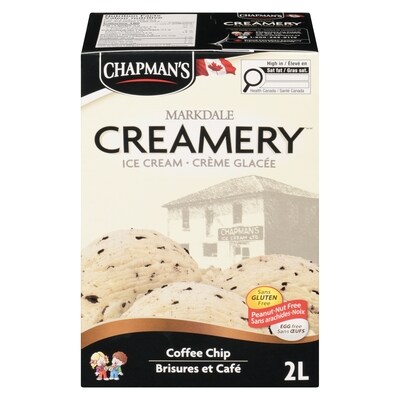 Chapman’s Markdale Creamery Brisures et café crème glacée 2 l, 0,27 $/100ml