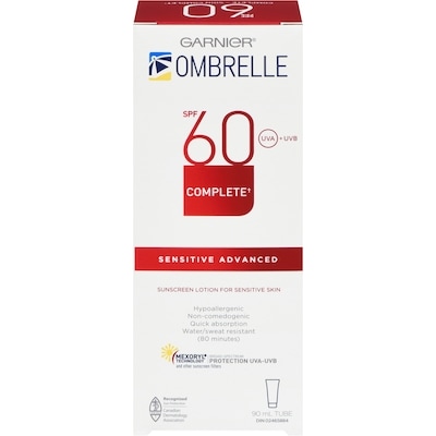 Garnier Complete Sunscreen Lotion For Sensitive Skin Sensitive Advanced Spf 60 Uva + Uvb 90 ml, $23.32/100ml