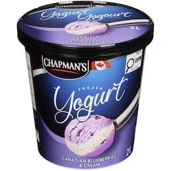 Chapmans Frozen Yogurt Canadian Blueberries & Cream 2 l, $0.25/100ml
