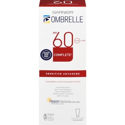 Garnier Complete Sunscreen Lotion For Sensitive Skin Sensitive Advanced Spf 60 Uva + Uvb 200 ml, $12.50/100ml