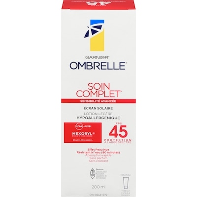 Garnier Ombrelle Complete Dry Touch écran solaire FPS45 200 ml, 12,50 $/100ml