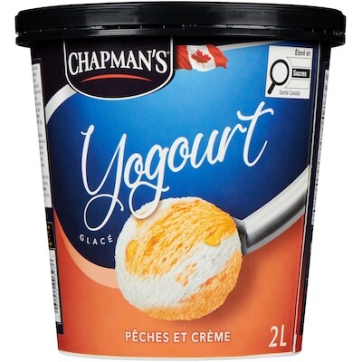 Yogourt glacé pêches et crème canadienne