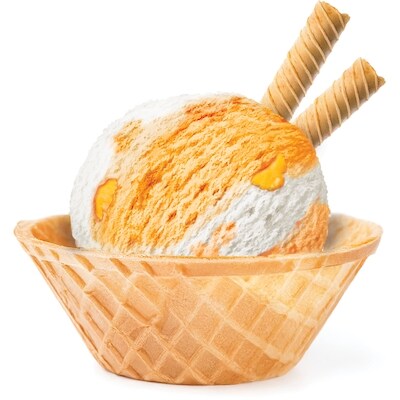 Yogourt glacé pêches et crème canadienne