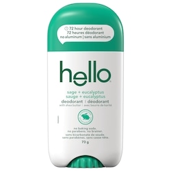 Hello Déodorant sans aluminium sauge + eucalyptus, bâton déodorant 73 g, 13,68&nbsp;$/100g