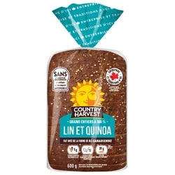 Country Harvest Pain Lin et quinoa 600 g, 0,58 $/100g