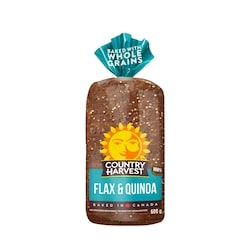 Country Harvest Pain Lin et quinoa 600 g, 0,75 $/100g