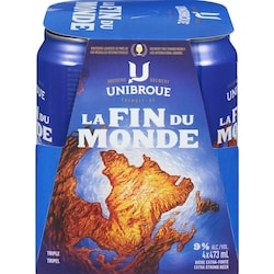 Unibroue La Fin Du Monde Extra Strong Beer Tripel (ID required at pick-up) 4x473.0 ml, $0.89/100ml