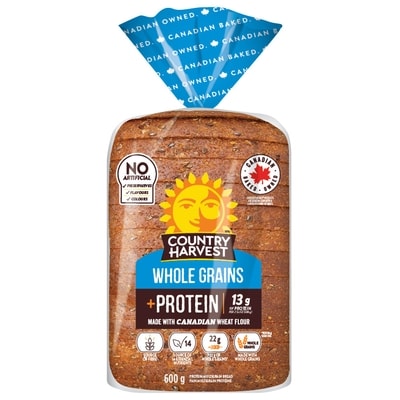 Country Harvest Whole Grain & Protein Blend Bread 600 g, $0.63/100g