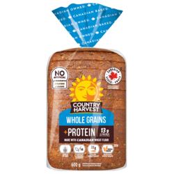 Country Harvest Whole Grain & Protein Blend Bread 600 g, $0.58/100g