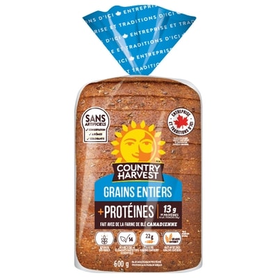 Country Harvest Pain Mélange de grains entiers et de protéines 600 g, 0,50 $/100g