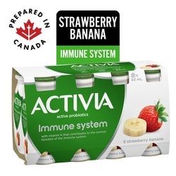Probiotic Yogurt Drink, Strawberry-Banana, Immune System