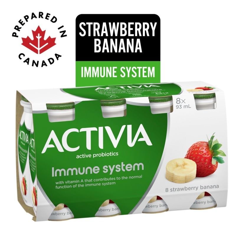 Probiotic Yogurt Drink, Strawberry-Banana, Immune System