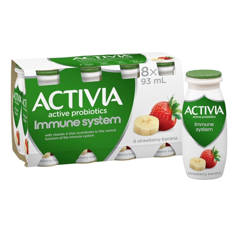 Probiotic Yogurt Drink, Strawberry-Banana, Immune System