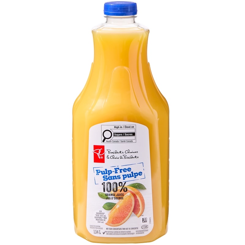100% Orange Juice Pulp Free