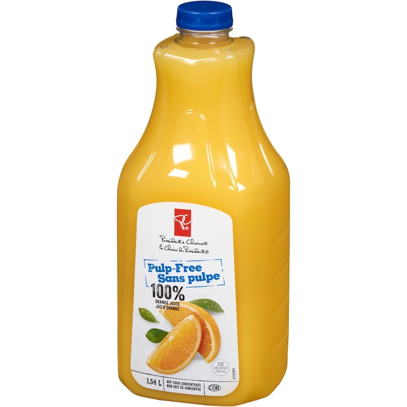 100% Orange Juice Pulp Free
