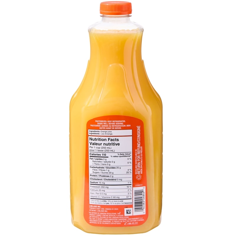 100% Orange Juice with Pulp