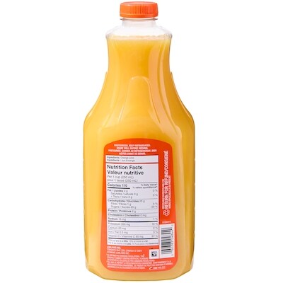 Jus d’orange 100&nbsp;% avec pulpe