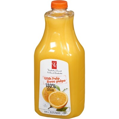 Jus d’orange 100&nbsp;% avec pulpe