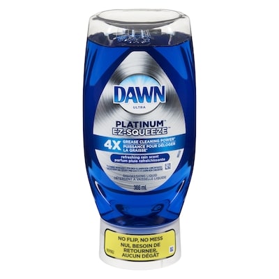 Dawn Platinum EZ-Squeeze Dish Soap, Dishwashing Liquid, Refreshing Rain 366 ml, $1.09/100ml
