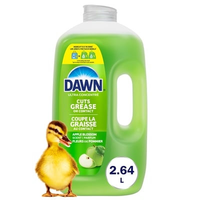 Dawn Savon à vaisselle liquide Ultra, détergent à vaisselle liquide, élimine les bactéries, parfum Fleurs de pommier 2.64 l, 0,38 $/100ml