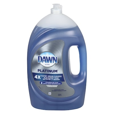 Dawn Platinum Dishwashing Liquid Dish Soap, Refreshing Rain Scent 2.21 l, $0.50/100ml