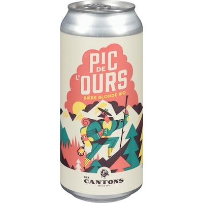 Des Cantons Bière blonde bio pic de l'ours (Pièce d’identité requise au moment du ramassage) 473 ml, 1,06 $/100ml