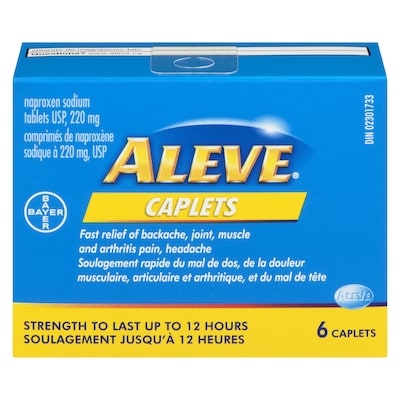 Aleve Naproxen Sodium Tablets Usp 220 Mg 6 ea, $0.50/1ea