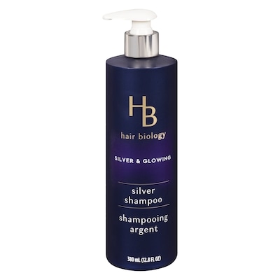 HB Hair Biology Purple Violet Silver Shampoo For Gray or Blonde Brassy Color Treated Hair, Fights Brassiness and Replenishes 380 ml, $4.87/100ml