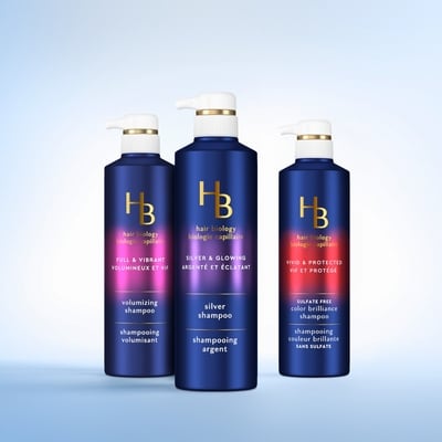 Shampooing violet Argenté et éclatant pour cheveux argentés et gris