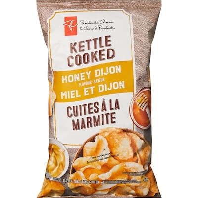 President's Choice Honey Dijon Flavour Kettle Cooked Chips 200 g, $1.25/100g