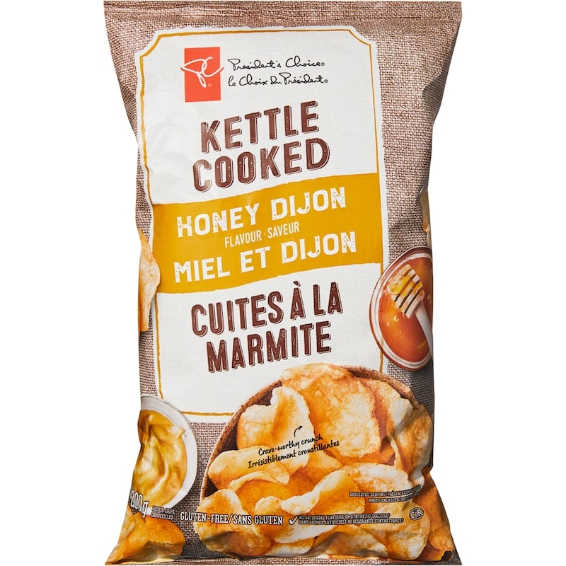 President's Choice Honey Dijon Flavour Kettle Cooked Chips - 200 g