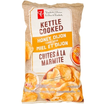 le Choix du Président Croustilles cuites à la marmite à saveur de miel et Dijon 200 g, 1,25 $/100g