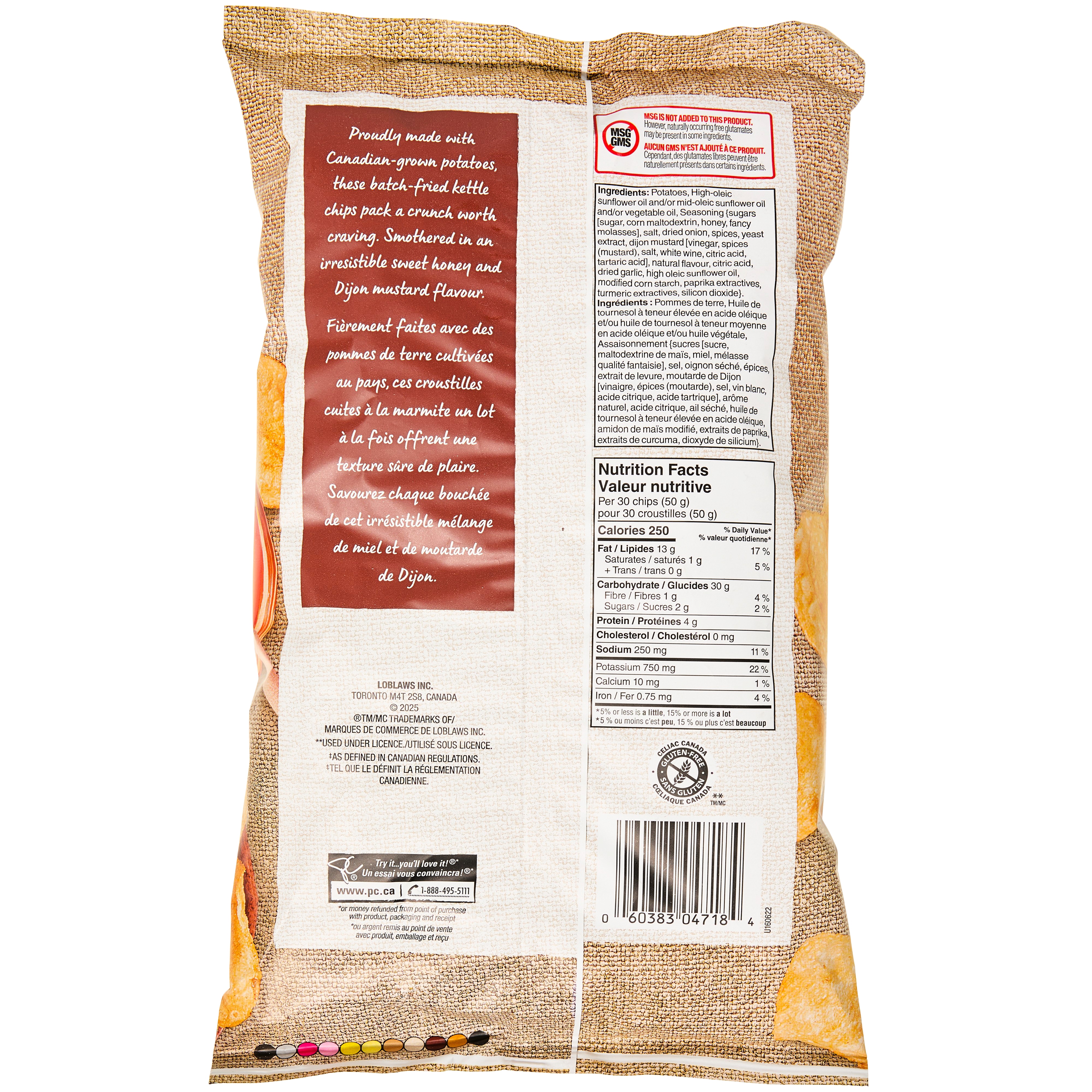 Croustilles cuites à la marmite saveur miel et Dijon