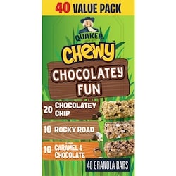 Quaker Chewy Granola Cereal Or Fruit Bars Chocolate Fun 960 g, $1.72/100g