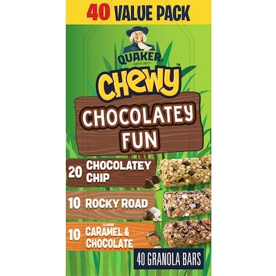 Quaker Chewy Granola Cereal Or Fruit Bars Chocolate Fun 960 g, $1.35/100g