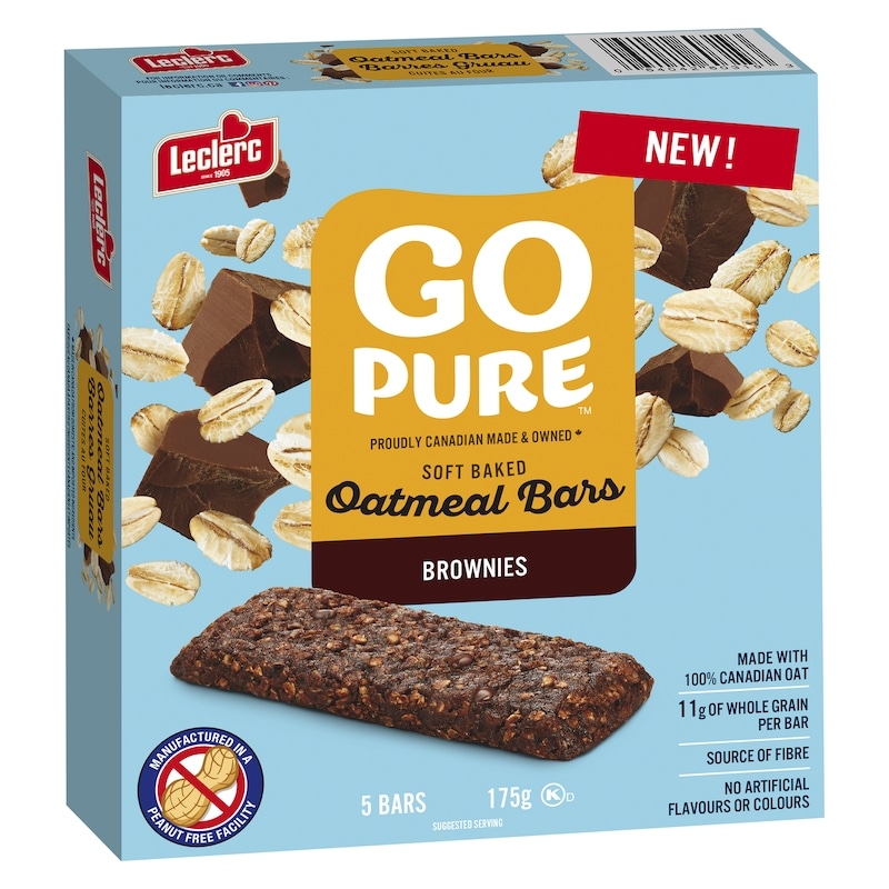 Go Pure Soft Baked Oatmeal Bars, Brownies 5 Bars
