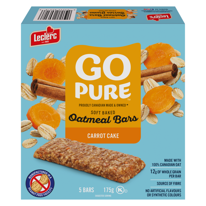 Go Pure Soft Baked Oatmeal Bars, Carrot Cake 5 Bars