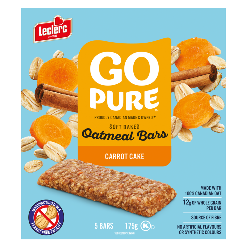 Go Pure Soft Baked Oatmeal Bars, Carrot Cake 5 Bars