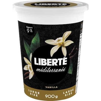 Liberte Méditerranée 9% Yogurt, Vanilla 900 g, $0.89/100g