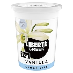 Liberte Greek 0% Yogurt, Vanilla, High Protein 1000 g, $1.00/100g