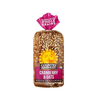 Country Harvest Cranberry & Oats Bread 600 g, $0.66/100g