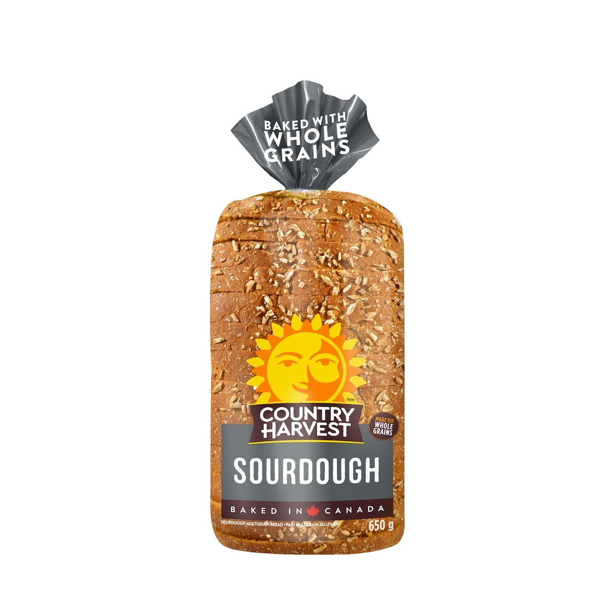 Country Harvest Sourdough with Whole Grains Bread 650 g, $0.69/100g