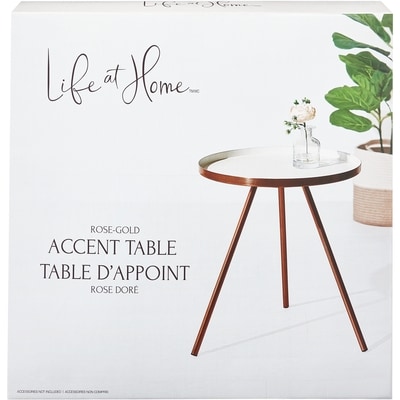 Life at Home Rose-Gold Accent Table 1 ea, $48.00/1ea